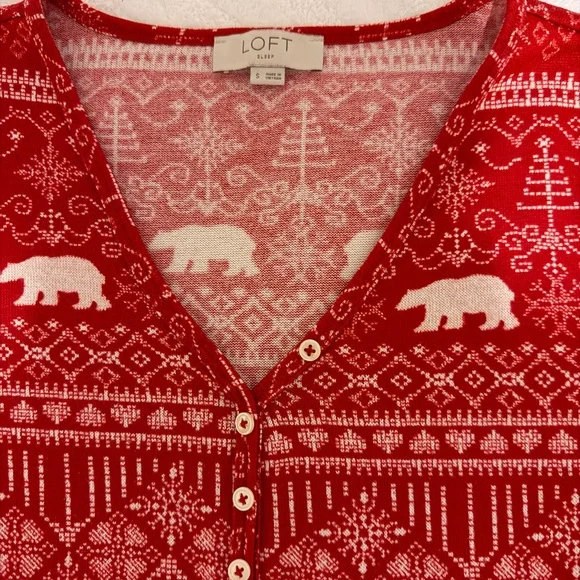 Disney Red Fair Isle Bear Pajama Set - Picture 13 of 14